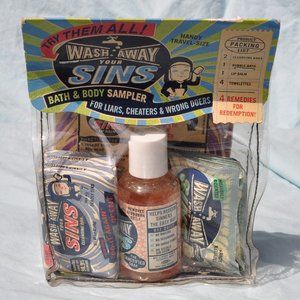 wash away your sins bath & body sampler UNUSED in package 2002 (H82)
